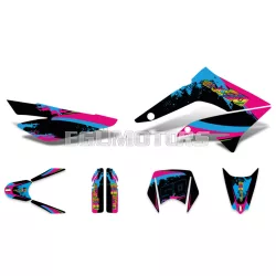   Matrica készlet fekete-rózsaszín-kék, matt, Gilera SMT (2011-2017)