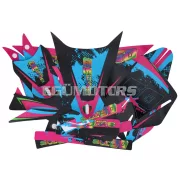 Matrica készlet fekete-rózsaszín-kék, matt, Gilera SMT (2011-2017)