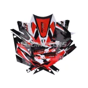 Matrica készlet fekete-fehér-piros, fényes, Gilera RCR 50 (2018-2020) E4 (D50B) ZAPKKA00