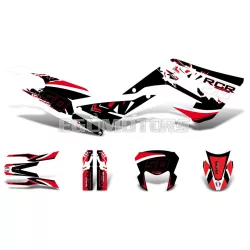   Matrica készlet fekete-fehér-piros, matt, Gilera RCR 50 (2018-2020) E4 (D50B) ZAPKKA00