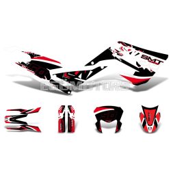 decal set black-white-red glossy for Gilera SMT 50 2018-