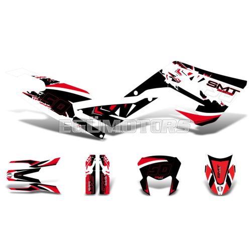 decal set black-white-red matt for Gilera SMT 50 2018-
