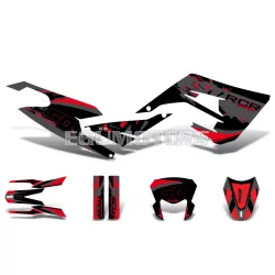   Matrica készlet fekete-piros-szürke, fényes, Gilera RCR 50 (2018-2020) E4 (D50B) ZAPKKA00