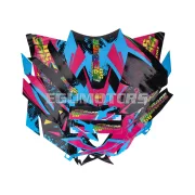 Matrica készlet fekete-rózsaszín-kék, fényes, Derbi Senda 50 (2018-tól)