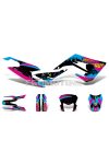 decal set black-pink-blue matt for Derbi Senda 50 2018-
