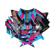 Matrica készlet fekete-rózsaszín-kék, fényes, Gilera RCR 50 (2018-2020) E4 (D50B) ZAPKKA00