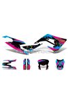 decal set black-pink-blue matt for Gilera RCR 50 2018-