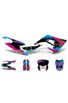 decal set black-pink-blue glossy for Gilera SMT 50 2018-