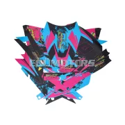 Matrica készlet fekete-rózsaszín-kék, matt, Gilera SMT 50 (2018-tól)