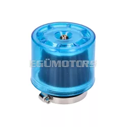   101 Octane légszűrő Air-System fémhálós szűrő, 38mm, egyenes kivitel, kék burkolat