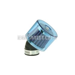   air filter Air-System metal gauze filter 35mm 45° carburetor connection blue shield