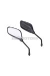 mirror set rhombical black M8 thread, right side mirror with right-hand thread