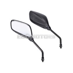   mirror set rhombical black M8 thread, right side mirror with right-hand thread