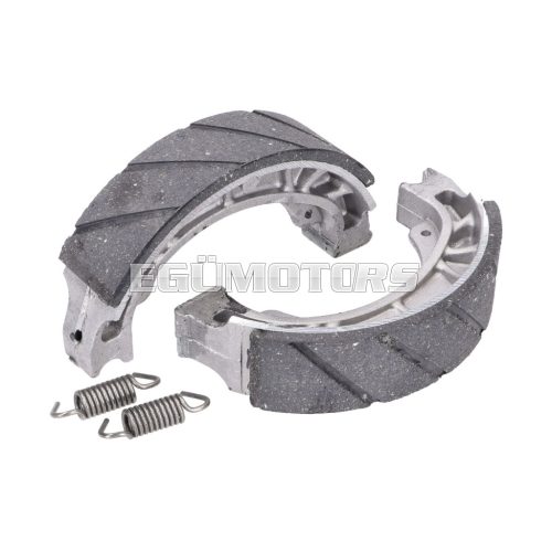 brake shoe set grooved with springs 110x25mm