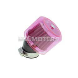   air filter Air-System metal gauze filter 35mm 45° carburetor connection red shield