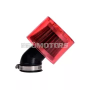 101 Octane légszűrő Air-System fémhálós, 35 mm, 45° karburátor csatlakozás, piros burkolat