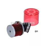 101 Octane légszűrő Air-System fémhálós, 35 mm, 45° karburátor csatlakozás, piros burkolat