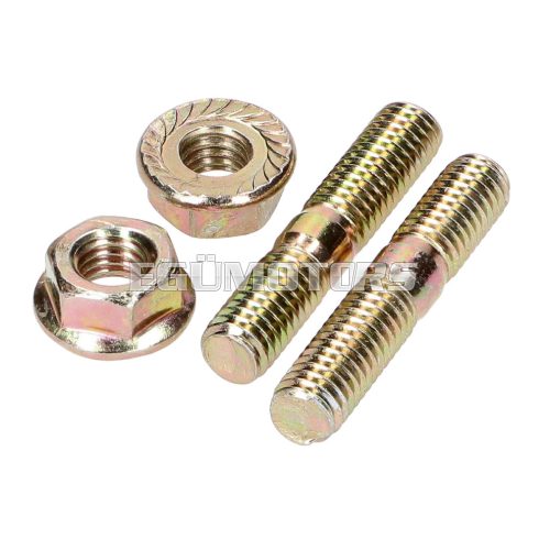 exhaust stud bolt set incl. nuts - M6x32mm