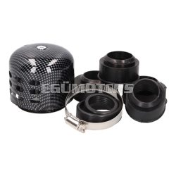   101 Octane Légszűrő Power, alumínium sapkával / pajzzsal, 28-47 mm karburátor csatlakozással, karbon