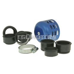   air filter Power aluminium cap / shield 28-47mm carb connection blue