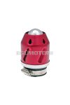 101 Octane Légszűrő Grenade, piros, egyenes kivitel, 42 mm és 35 mm karburátorcsatlakozáshoz