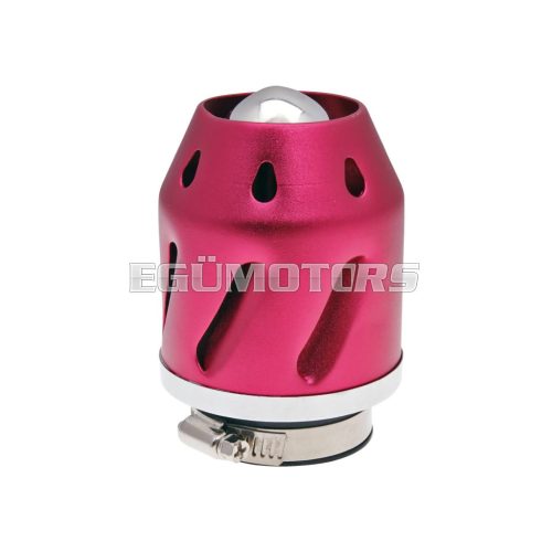 101 Octane Légszűrő Grenade, piros, egyenes kivitel, 42/48 mm karburátorcsatlakozás (adapterrel)