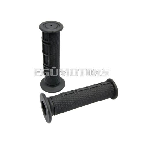 handlebar rubber grip set MX half waffle black