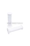 handlebar rubber grip set MX half waffle white