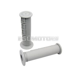 handlebar rubber grip set MX half waffle grey