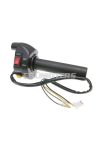 throttle tube w/ light and start switch black - universal