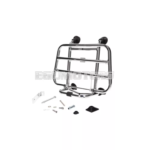 101 Octane első csomagtartó / szállítórács krómozott, Vespa Primavera, Sprint 50-125cc (2013-tól)