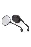 mirror set round aluminum black M8 220mm