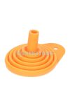 silicone funnel, foldable, orange