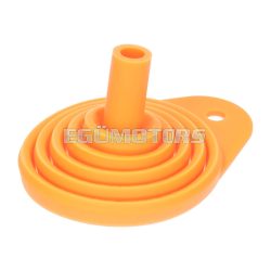 silicone funnel, foldable, orange