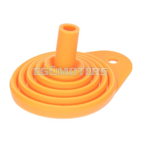 silicone funnel, foldable, orange