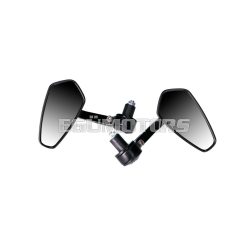 handle bar end mirror set aluminum CNC black