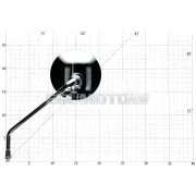 101 Octane tükör készlet M8, krómozott, kerek