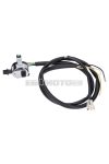 switch assembly chromed 3 functions universal w/ cable for moped