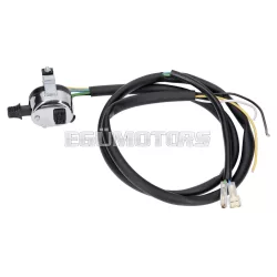   101 Octane kormánykapcsoló egység, krómozott, 3 funkcióval, univerzális, kábellel, mopedekhez