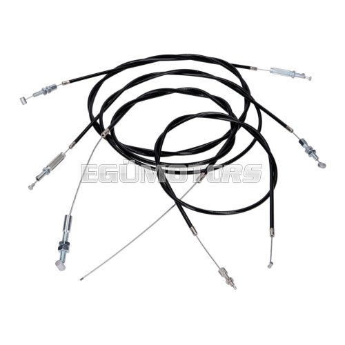 cable set w/ throttle cable, front and rear brake cable, clutch cable for Puch Maxi E50