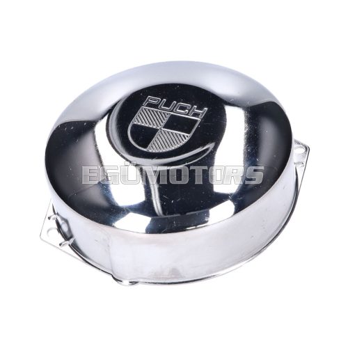 engine ignition cover / alternator cover chromed w/ Puch logo for Puch Maxi