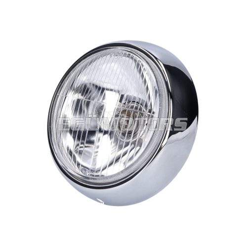 headlight round 85mm / 109mm chromed for Puch MS, VS, MV, DS 1 (old type)