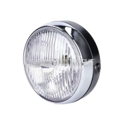   101 Octane fényszóró egység, kerek, fekete, univerzális, 145mm, mopedhez