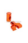 brake cable adjuster set M6 aluminum orange - universal