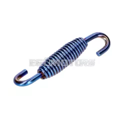   Rugós kipufogócső, rozsdamentes acél, titán hatás, 55mm, hengerfej mindkét oldalon forgatható