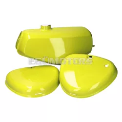   Benzintank és oldalidom készlet kanárisárga, Simson S50, S51, S70