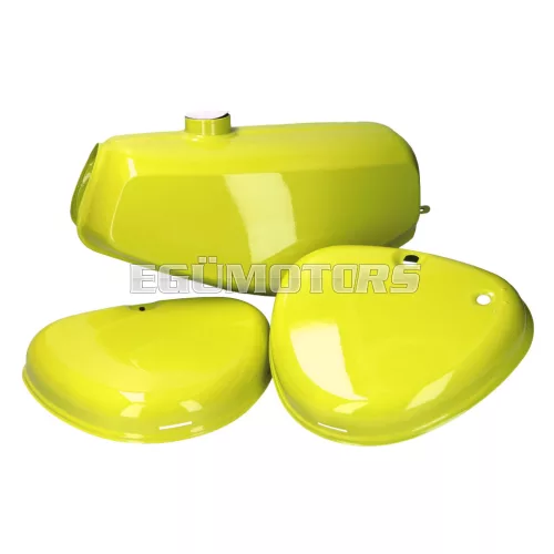 Benzintank és oldalidom készlet kanárisárga, Simson S50, S51, S70