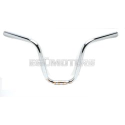   Handlebar chrome 22mm 610mm 270mm 60mm for Zündapp ZD, ZR, ZA, ZS, ZX, Kreidler Flory MF 2, Hercules Prima M 5, Puch Maxi, Honda Camino, Vespa Citta, Simson
