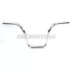   Kormány Cuppini, krómozott, 22mm, 610mm, 230mm, 140mm, Zündapp ZD, ZR, ZA, ZS, ZX, Kreidler Flory MF 2, Hercules Prima M 5, Puch Maxi, KTM, DKW, Rixe, Honda Camino, Vespa Citta, Simson