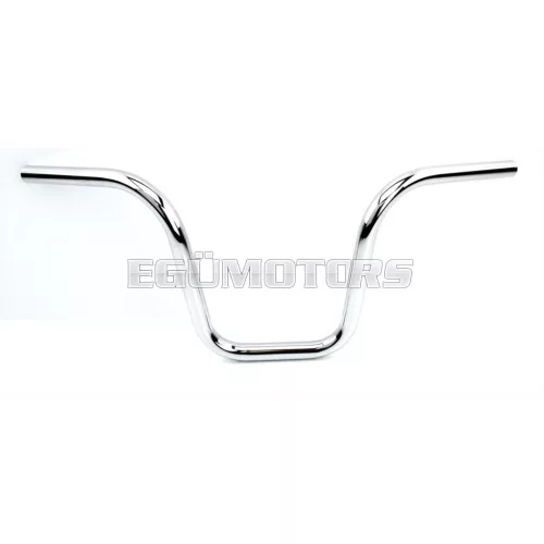 Kormány Cuppini, krómozott, 22mm, 610mm, 230mm, 140mm, Zündapp ZD, ZR, ZA, ZS, ZX, Kreidler Flory MF 2, Hercules Prima M 5, Puch Maxi, KTM, DKW, Rixe, Honda Camino, Vespa Citta, Simson